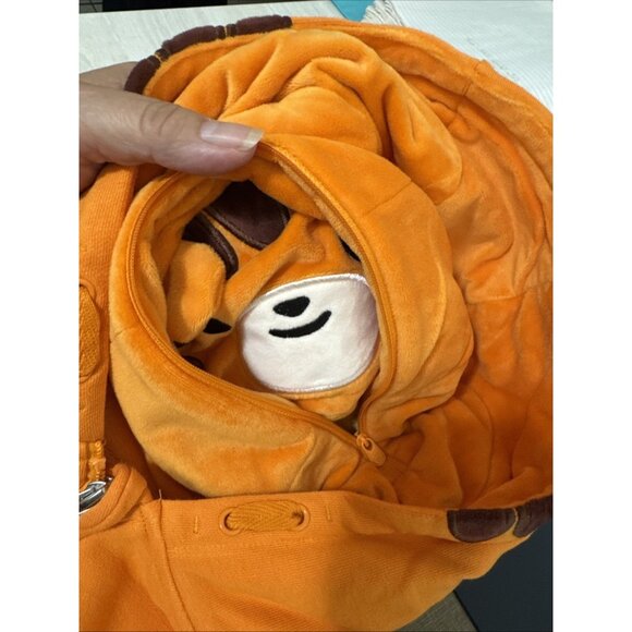 Cubcoats Hoodie Sweatshirt W/Ears Zips into Plushie Toy Age 6-7 Orange NWT - Picture 7 of 11